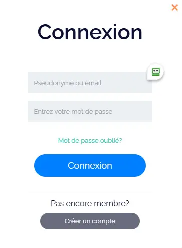Connexion des membres du RockStar Casino
